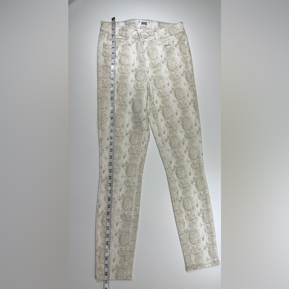 PAIGE Women's Tan Patterned Skinny Jeans - Picture 4 of 10